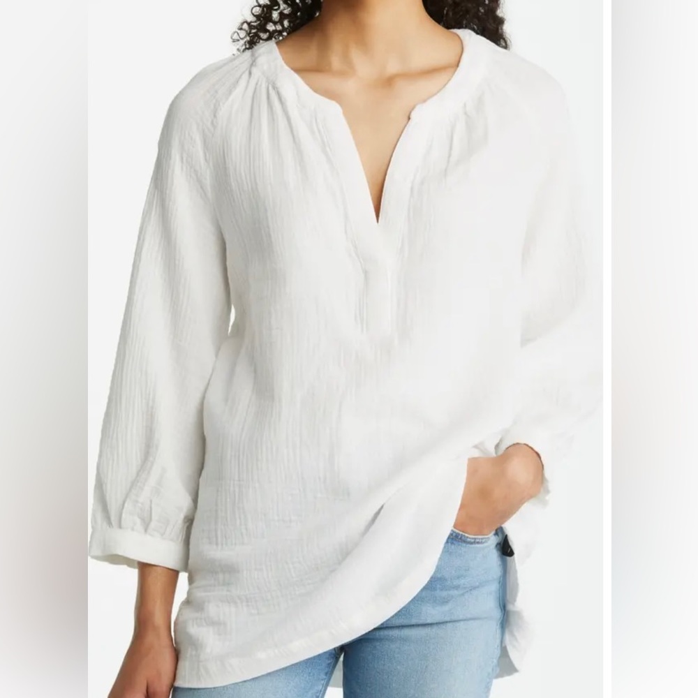 Gauzy white tunic